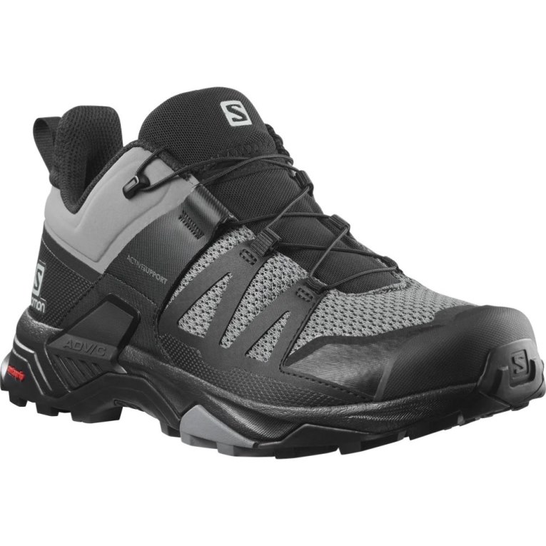 Black / Grey Salomon X Ultra 4 Men's Hiking Shoes | PH 67019C